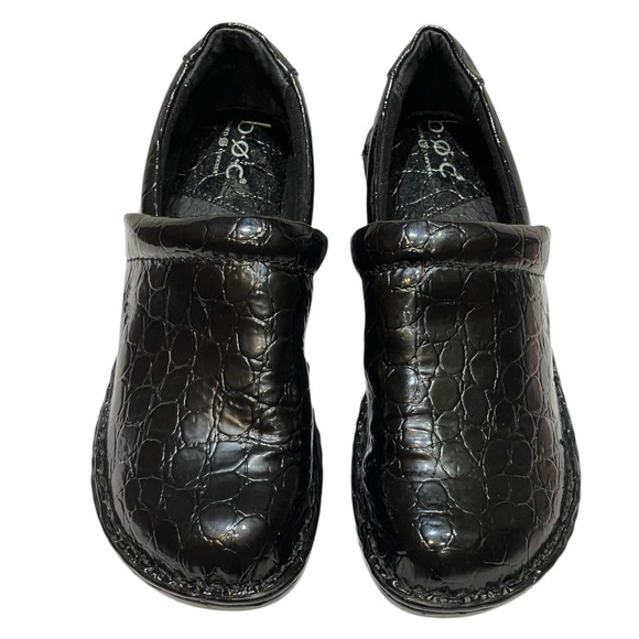 B.O.C. Born Concepts Black Faux Alligator Womens Clogs SZ 8.5 40 EU - Picture 4 of 12